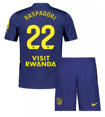 Atletico Madrid Giacomo Raspadori #22 Bortaställ Barn 2025-26 Kortärmad (+ Korta byxor)